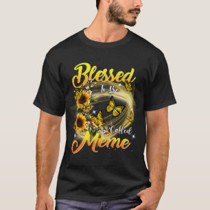 T-shirt Heureux d'être appelé mème grand-mère tournesol