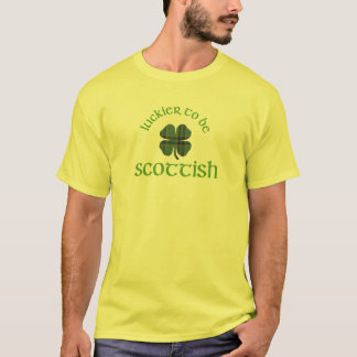T-shirt Heureux d'être écossais shamrock St Patrick's Day 
