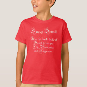 T-shirt Heureux Diwali souhaite une élégante typographie b