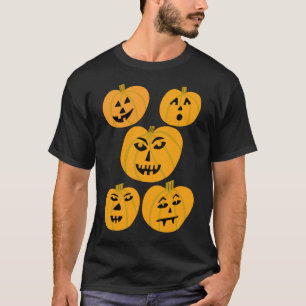 T-shirt HEUREUX HALLOWEEN Citrouille Jack-O-Lanterns