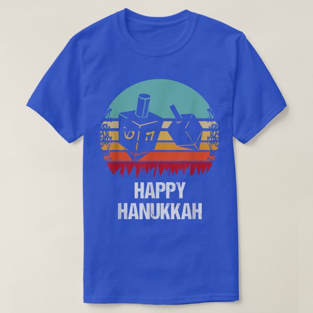 T-shirt Heureux Hanoukka Hanoukka juif Chanukkah  (Design devant)