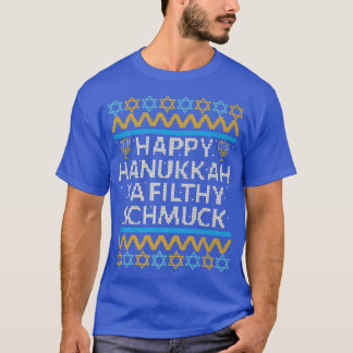 T-shirt Heureux Hanoukka Ya Filthy Schmuck Funny Jewish Ho