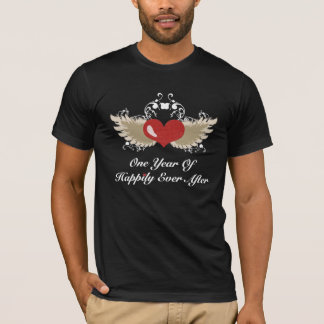 T-shirt Heureux Jamais après la première année Anniversair