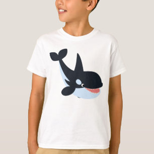 T-shirt heureux mignon d'enfants d'épaulard de