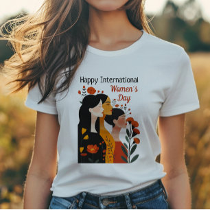 T-shirt Heureux nom international des femmes