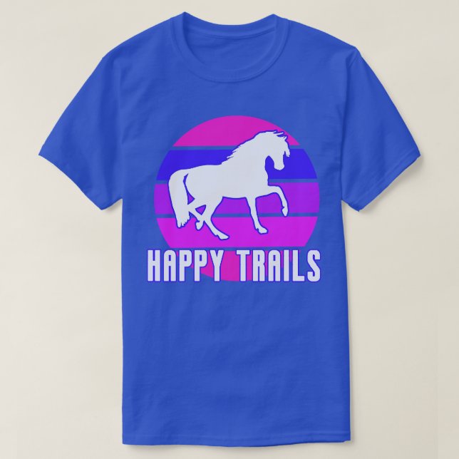 T-SHIRT HEUREUX TRAILS CHEVAL BLANC (Design devant)
