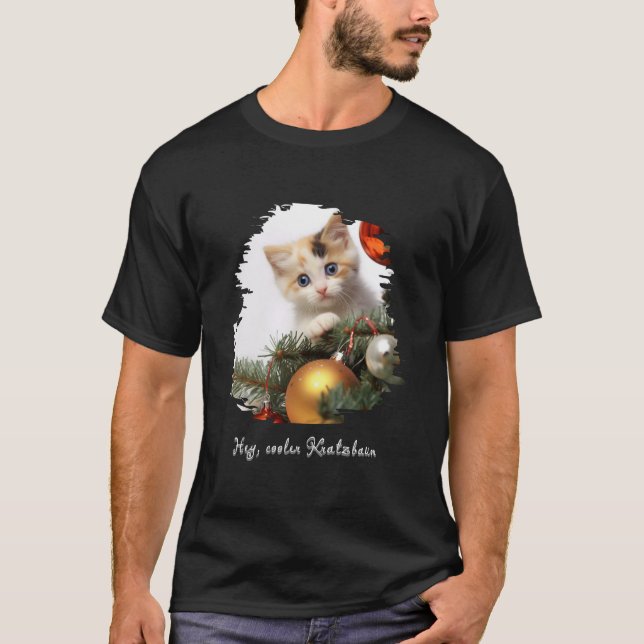 T-shirt Hey, chaton cool (Devant)