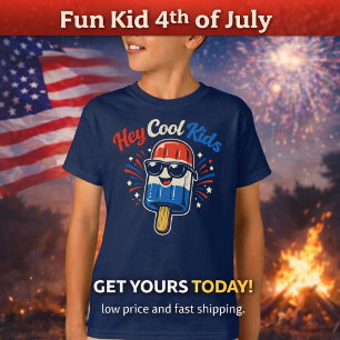 T-shirt Hey Cool Kids Fête du 14 juillet pour enfants