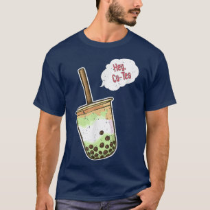 T-shirt Hey Cu Tea Bubble Tea Boba Milk Tea Kawaii - Sweet