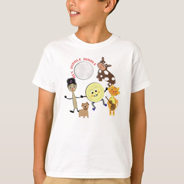 T-shirt Hey diddle a joué le chat et le violon (Devant)