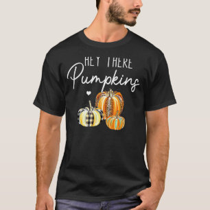 T-shirt Hey Là Citrouille Leopard Citrouille Thanksgiving 