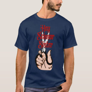 T-shirt Hey Scissor Soeur Cosmetologue Barber Cadeau