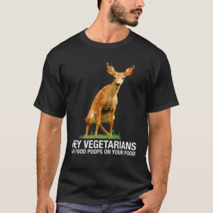 T-shirt Hey Vegetariens Mes Poches De Nourriture Sur Votre