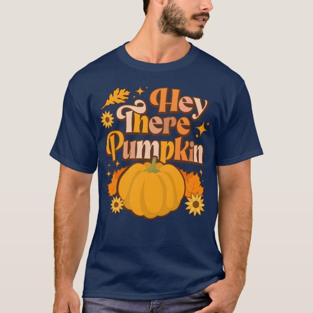 T-shirt Heyhere Citrouille Halloween rétro (Devant)