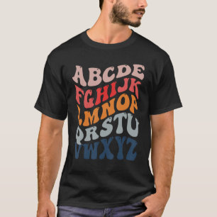 T-shirt Hi Alphabet Retour À L'École Pré K Kindergarten Te