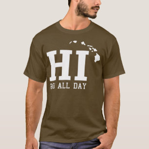 T-shirt HI Hawaii 808 Toute la journée Hawaiian Vintage Oa