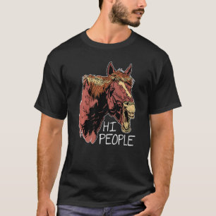 T-shirt Hi People Graphic Horse Lover Equestrider Hor