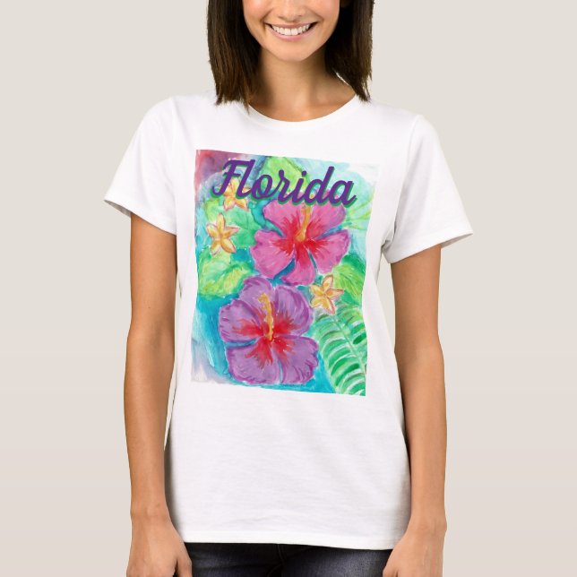 T-shirt Hibiscus de Floride (Devant)