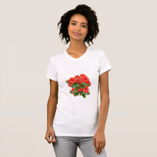 T-shirt Hibiscus flammes florales Jardin Fun