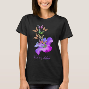 T-shirt Hibiscus Fleur Et Papillons Colorés