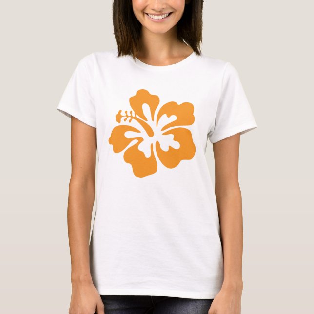 T-shirt Hibiscus orange (Devant)