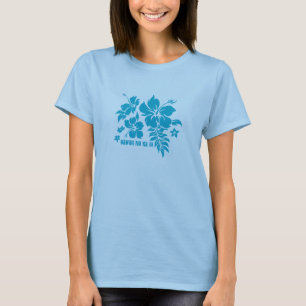 T-shirt Hibiscus Pareau Floral Hawaïen en Turq pour T-shir