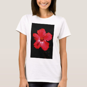 T-shirt Hibiscus rouge