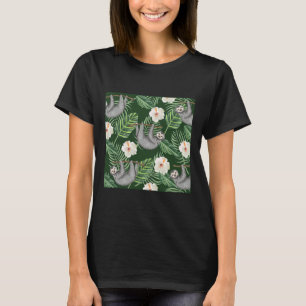 T-shirt Hibiscus Tropical Exotique Fleurs Et Fentes Suspen
