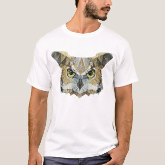 T-shirt hibou abstrait