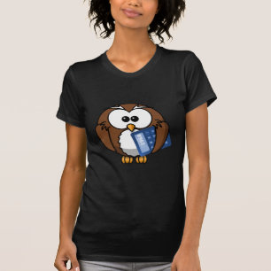 T-shirt Hibou avec la calculatrice, maths, étudiant,