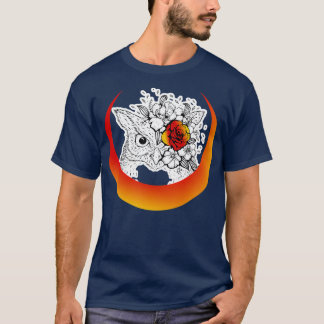 T-shirt hibou avec lune de croissant