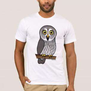 T-shirt Hibou de grand gris mignon