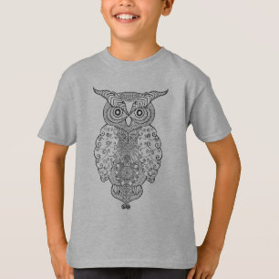 T-shirt Hibou de griffonnage