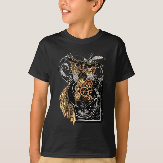 T-shirt Hibou de Steampunk (Devant)