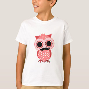 T-shirt hibou drôle avec la moustache