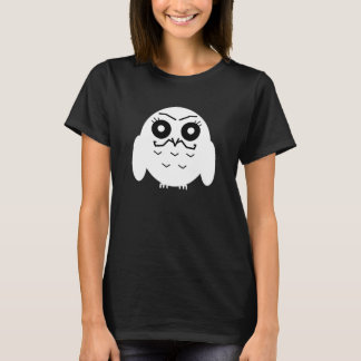 T-shirt Hibou mauvais avec une moustache