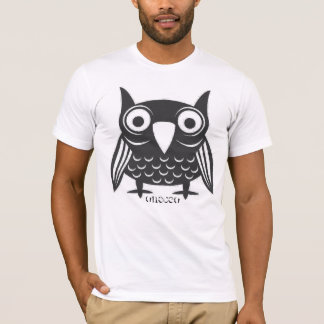 T-shirt hibou noir