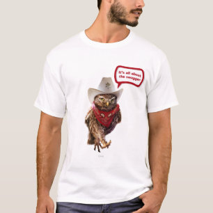 T-shirt Hibou occidental dur de shérif avec l'attitude et
