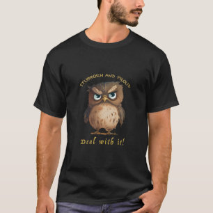 T-shirt Hibou têtu Devoir Avec Il Mignonne adorable Drôle