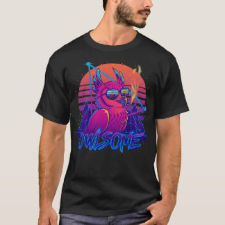 T-shirt Hibouc d'hibou Awesome Oiseau Rétrovague 80s