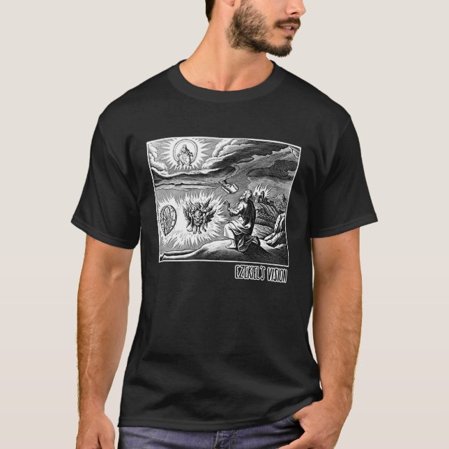 T-shirt Hiérarchie des anges Cherubim Vision d'Ezekiel (Devant)
