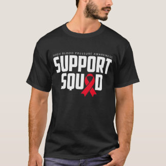 T-shirt High Blood Pressure Awareness Red Ribbon Support S