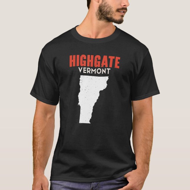 T-shirt Highgate Vermont USA State America Travel Vermonte (Devant)
