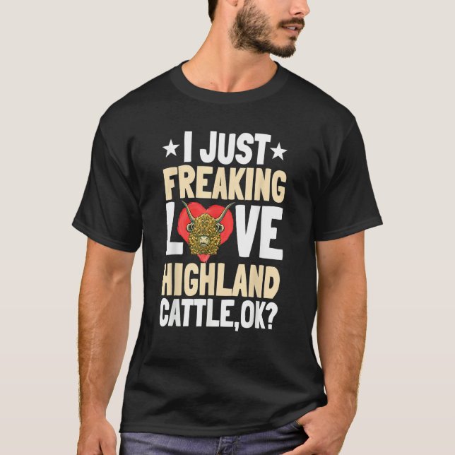 T-shirt Highland Cattle Scottish Farmer Breeder Herder Cat (Devant)