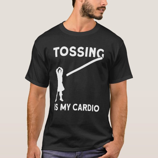 T-shirt Highland Games Caber Toss Heavy Athlete  Scottish  (Devant)