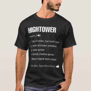 T-shirt Hightower Nom Définition Retro Famille Amusante