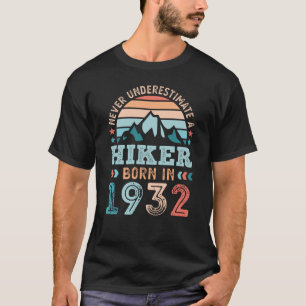T-shirt Hiker né en 1932 90e anniversaire Randonnée Retr