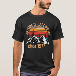 T-shirt Hiking Hiker Birthday 1977