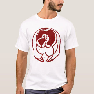 T-shirt Hikosaburo Yakusha Mon - Tsura Crane Kabuki Mon