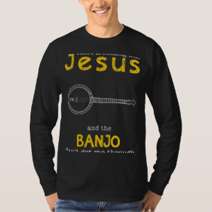 T-shirt Hilarious Jesus & Banjo Slogan Tee Inspirationne